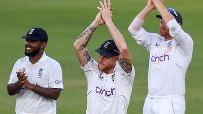 England's captain Ben Stokes (C) and his teammates celebrate after winning the first Test cricket match between India and England at the Rajiv Gandhi International Stadium in Hyderabad (AFP) England's captain Ben Stokes (C) and his teammates celebrate after winning the first Test cricket match between India and England at the Rajiv Gandhi International Stadium in Hyderabad (AFP)