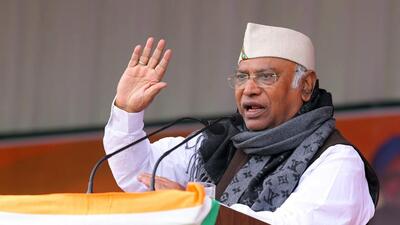Congress chief Mallikarjun Kharge in Dehradun on Sunday. (Congress-X) Congress chief Mallikarjun Kharge in Dehradun on Sunday. (Congress-X)