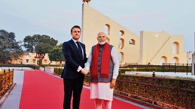 PM Narendra Modi and France’s President Emmanuel Macron (AFP) (HT_PRINT)