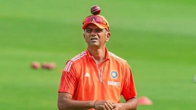 Hyderabad: India's head coach Rahul Dravid during a practice session ahead of the first cricket test match between India and England at Rajiv Gandhi International Cricket Stadium (PTI) Hyderabad: India's head coach Rahul Dravid during a practice session ahead of the first cricket test match between India and England at Rajiv Gandhi International Cricket Stadium (PTI)
