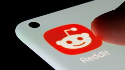 Reddit app is seen on a smartphone. (REUTERS)