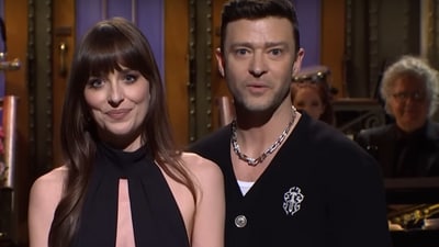 Justin Timberlake and Dakota Johnson in Saturday Night Live