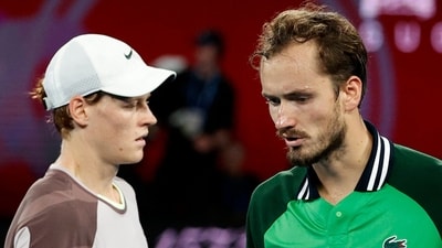 Russia's Daniil Medvedev and Italy's Jannik Sinner during the final (REUTERS)