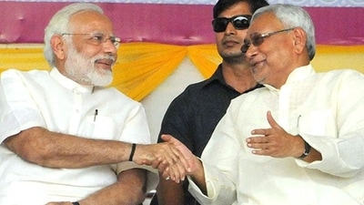 Nitish Kumar with Prime Minister Narendra Modi. Nitish Kumar with Prime Minister Narendra Modi.