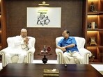 Bihar chief minister Nitish Kumar with his Delhi counterpart Arvind Kejriwal. Bihar chief minister Nitish Kumar with his Delhi counterpart Arvind Kejriwal.