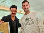 Tamil Nadu Chief Minister M K Stalin(left) and tennis superstar Novak Djokovic Tamil Nadu Chief Minister M K Stalin(left) and tennis superstar Novak Djokovic
