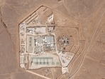 This handout satellite picture released by Planet Labs PBC shows a view of the base, known as Tower 22, which is operated by US troops as part of an international coalition against the Islamic State (IS)  jihadist group, near Jordan's border with Iraq and Syria.