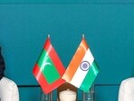 Indian Prime Minister Narendra Modi with Maldivian President Mohamed Muizzu