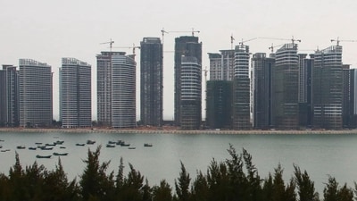 A section of the Evergrande mega-project complexes is seen on Haihua or Ocean Flower island in Danzhou in south China's Hainan province. (AP) A section of the Evergrande mega-project complexes is seen on Haihua or Ocean Flower island in Danzhou in south China's Hainan province. (AP)