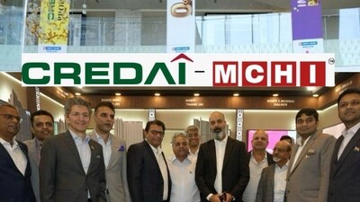 The CREDAI-MCHI team, in front of the e-registration section at the 31st CREDAI MCHI expo held in Mumbai Metropolitan Region.. The CREDAI-MCHI team, in front of the e-registration section at the 31st CREDAI MCHI expo held in Mumbai Metropolitan Region..