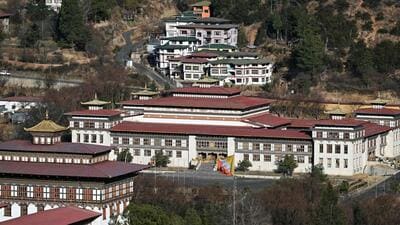 General view of the Tashichho Dzong Buddhist monastery and fortress in Bhutan’s capital Thimphu. (AFP FILE PHOTO) General view of the Tashichho Dzong Buddhist monastery and fortress in Bhutan’s capital Thimphu. (AFP FILE PHOTO)