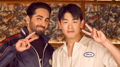 Actor Ayushmann Khurrana with singer Eric Nam Actor Ayushmann Khurrana with singer Eric Nam