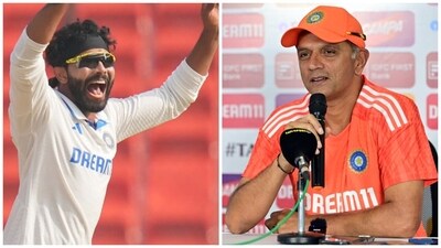 Dravid was asked to share an update on Jadeja's injury scare (ANI-PTI) Dravid was asked to share an update on Jadeja's injury scare (ANI-PTI)