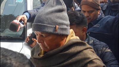 RJD chief Lalu Prasad arrives at the ED office in Patna on Monday. (HT photo) RJD chief Lalu Prasad arrives at the ED office in Patna on Monday. (HT photo)
