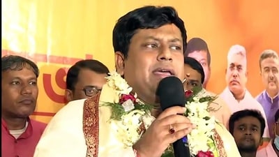 BJP’s West Bengal unit president Sukanta Majumdar. (HT File) BJP’s West Bengal unit president Sukanta Majumdar. (HT File)