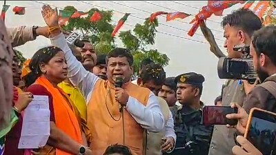 West Bengal BJP President Sukanta Majumdar addresses party workers in North 24 Parganas on January 11. (PTI) West Bengal BJP President Sukanta Majumdar addresses party workers in North 24 Parganas on January 11. (PTI)