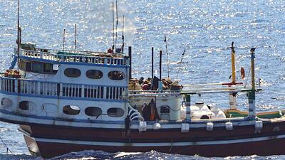 The fishing vessel that was released from pirates after Indian Navy Ship INS Sumitra's anti-piracy operation along the east coast of Somalia and Gulf of Aden (PTI) The fishing vessel that was released from pirates after Indian Navy Ship INS Sumitra's anti-piracy operation along the east coast of Somalia and Gulf of Aden (PTI)