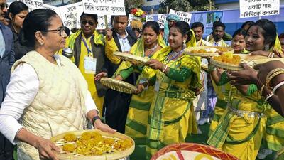 West Bengal chief minister Mamata Banerjee in Cooch Behar on Monday. (PTI) West Bengal chief minister Mamata Banerjee in Cooch Behar on Monday. (PTI)