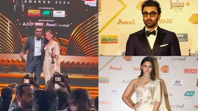 Alia Bhatt and Ranbir Kapoor at Filmfare Award 2024. Alia Bhatt and Ranbir Kapoor at Filmfare Award 2024.