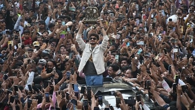 Munawar Faruqui got a hero's welcome in Dongri. Munawar Faruqui got a hero's welcome in Dongri.