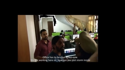 Employees at Zerodha office getting pranked. (Instagram/@NithinKamath) Employees at Zerodha office getting pranked. (Instagram/@NithinKamath)