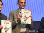 Chief Economic Advisor V Anantha Nageswaran along with Principal Economic Adviser Sanjeev Sanyal and Rajiv Mishra show the Economic Survey 2021-22, (PTI) Chief Economic Advisor V Anantha Nageswaran along with Principal Economic Adviser Sanjeev Sanyal and Rajiv Mishra show the Economic Survey 2021-22, (PTI)