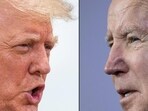 Former US president Donald Trump (left) and US President Joe Biden (AFP)