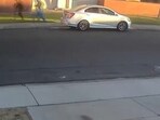 Chilling footage shows a fifth-grade student almost being kidnapped by a man in broad daylight (@CollinRugg/X)