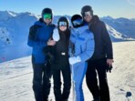 Sophie Turner on a ski trip with Peregrine Pearson and friends.