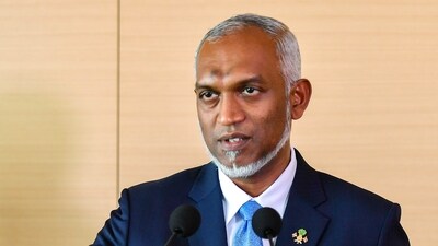 Maldives President Mohamed Muizzu addresses a press briefing. (ANI Photo) Maldives President Mohamed Muizzu addresses a press briefing. (ANI Photo)