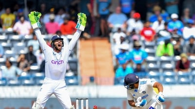 England's Ben Foakes appeals for the wicket of India's skipper Rohit Sharma (ANI) England's Ben Foakes appeals for the wicket of India's skipper Rohit Sharma (ANI)