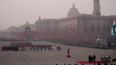 The music bands of the Indian Army, Indian Navy, Indian Air Force, and Central Armed Police Forces (CAPF) performed 31 captivating and foot-tapping Indian tunes. (AP) The music bands of the Indian Army, Indian Navy, Indian Air Force, and Central Armed Police Forces (CAPF) performed 31 captivating and foot-tapping Indian tunes. (AP)
