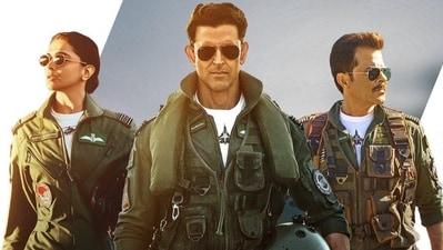 Deepika Padukone, Hrithik Roshan and Anil Kapoor play fighter pilots in Fighter. Deepika Padukone, Hrithik Roshan and Anil Kapoor play fighter pilots in Fighter.