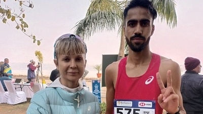 Akshdeep clocked 1 hour 19 minutes 37.56 seconds, bettering his 1:19:55 set last February at the National Open Race Walking Championships in Ranchi. Akshdeep clocked 1 hour 19 minutes 37.56 seconds, bettering his 1:19:55 set last February at the National Open Race Walking Championships in Ranchi.