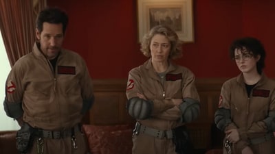 A still from Ghostbusters Frozen Empire trailer. A still from Ghostbusters Frozen Empire trailer.