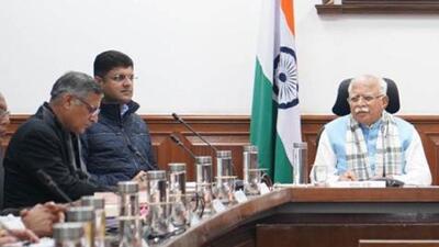 Haryana chief minister Manohar Lal Khattar chaired the cabinet meet on Tuesday. (HT Photo) Haryana chief minister Manohar Lal Khattar chaired the cabinet meet on Tuesday. (HT Photo)