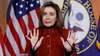 Nancy Pelosi (D-CA) holds her final weekly news conference on Capitol Hill in Washington, U.S. December 22, 2022 (REUTERS/Jonathan Ernst/File Photo) (REUTERS)