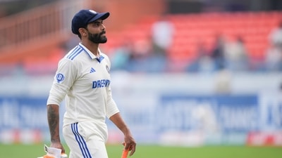 India's Ravindra Jadeja walks back to the pavilion after losing his wicket to England's Joe Root on the third day of the first cricket test match between England and India in Hyderabad (AP) India's Ravindra Jadeja walks back to the pavilion after losing his wicket to England's Joe Root on the third day of the first cricket test match between England and India in Hyderabad (AP)