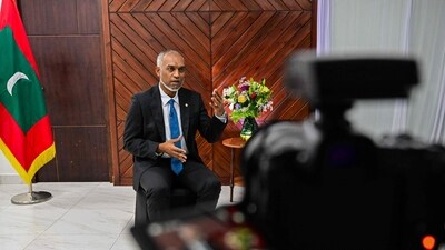 Maldives' president Mohammed Muizzu during an interview with AFP in Male. (AFP) Maldives' president Mohammed Muizzu during an interview with AFP in Male. (AFP)
