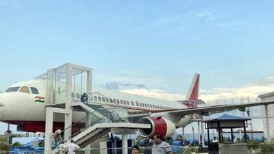 Officials said the aero restaurant near Masuri, called Hawa Hawai, is a collaboration between NHAI and a private company, which procured a decommissioned A320 airbus and remodelled it as a dining facility. (HT Photo) Officials said the aero restaurant near Masuri, called Hawa Hawai, is a collaboration between NHAI and a private company, which procured a decommissioned A320 airbus and remodelled it as a dining facility. (HT Photo)
