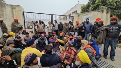 On Tuesday, the kin along with local SAD leaders and farm union members staged a sit-in at the main gate of the school demanding action against a schoolteacher. (HT photo) On Tuesday, the kin along with local SAD leaders and farm union members staged a sit-in at the main gate of the school demanding action against a schoolteacher. (HT photo)