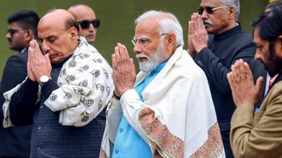 "I also pay homage to all those who have been martyred for our nation. Their sacrifices inspire us to serve the people and fulfil their vision for our nation.." PM Modi added. (PTI) "I also pay homage to all those who have been martyred for our nation. Their sacrifices inspire us to serve the people and fulfil their vision for our nation.." PM Modi added. (PTI)