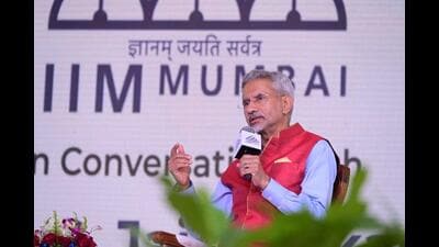 S Jaishankar, external affairs minister,during an interaction with students at the Indian Institute of Management Mumbai on Tuesday.