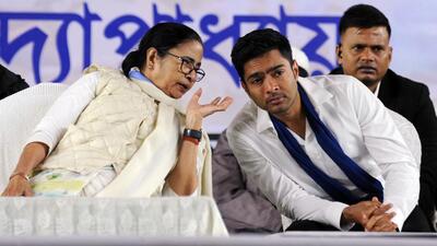 West Bengal chief minister Mamata Banerjee and with TMC MP Abhishek Banerjee in Kolkata. (ANI Photo) West Bengal chief minister Mamata Banerjee and with TMC MP Abhishek Banerjee in Kolkata. (ANI Photo)