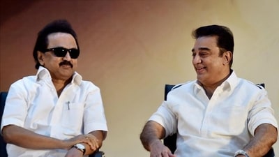 Actor-politician Kamal Haasan is likely to receive a seat in the Secular Progressive Alliance. However, Haasan’s Makkal Needhi Maiam (MNM) has so far not announced any tie-up with the coalition. (PTI) Actor-politician Kamal Haasan is likely to receive a seat in the Secular Progressive Alliance. However, Haasan’s Makkal Needhi Maiam (MNM) has so far not announced any tie-up with the coalition. (PTI)