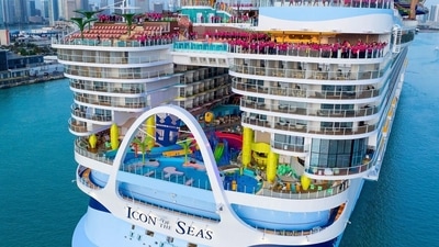 A view of Icon of the Seas, hailed as the world's largest cruse ship (Royal Caribbean)