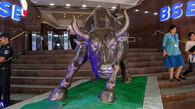 Stock Market Today: The bull statue at Bombay Stock Exchange (BSE) building, in Mumbai. (PTI) Stock Market Today: The bull statue at Bombay Stock Exchange (BSE) building, in Mumbai. (PTI)
