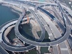 Mumbai, India. Jan 31,2024 - Marine Drive to Worli, 10.58 Km stretch of Mumbai Coastal Road open by around February month.This road will enable vehicles to travel at speeds of up to 80 km/h, although the design allows for speeds of 100 km/h. It is considered to be the most expensive project of the BMC yet. It will connect the Marine Drive area in south Mumbai to Kandivali, a western suburb, via the existing Bandra Worli Sea Link. Jan 31,2024. (Photo by Raju Shinde/HT Photo)

