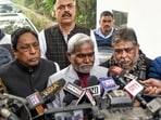 Jharkhand Transport Minister Champai Soren speaking to the media. Jharkhand Transport Minister Champai Soren speaking to the media.