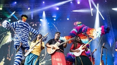 Raghu Dixit played some of his hits and upcoming songs at the festival Raghu Dixit played some of his hits and upcoming songs at the festival